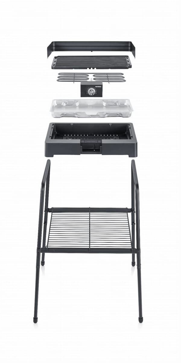Severin PG 8568 fritstående grill med grillplade