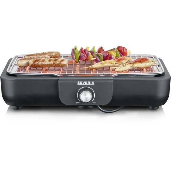 Elektrisk bordsgrill - SEVERIN PG8554 - Matlagningsyta 37 x 29 cm - Lukt- och rökreducerande vattenbricka