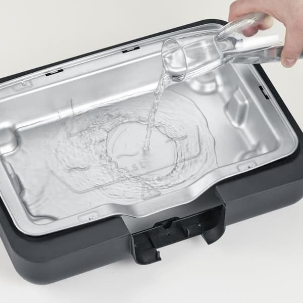 Elektrisk bordsgrill - SEVERIN PG8554 - Matlagningsyta 37 x 29 cm - Lukt- och rökreducerande vattenbricka