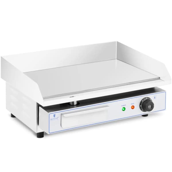 El-grill, glat grillplade, 550 x 400 mm, 3000 W