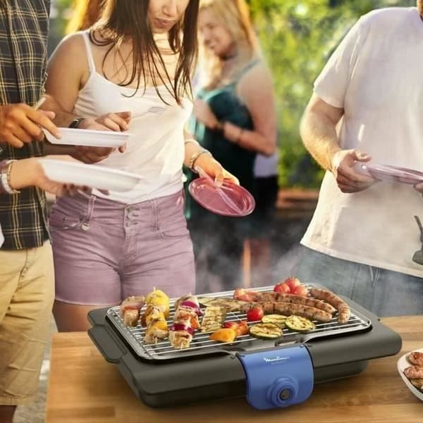 MOULINEX Accessimo Elektrisk grill, 2100 W, lätt att rengöra, vattenbricka, rök + luktreducering, tillverkad i Frankrike BG134812