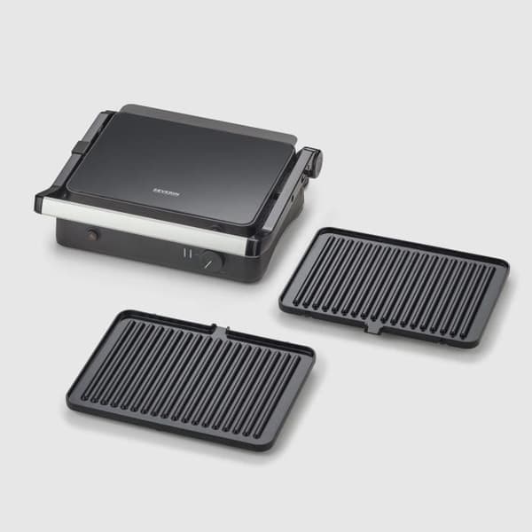 Grill SEVERIN - KG2398 - Tillagningsyta 30x22cm - Avtagbara plattor - Keramiskt beläggning - 1800W