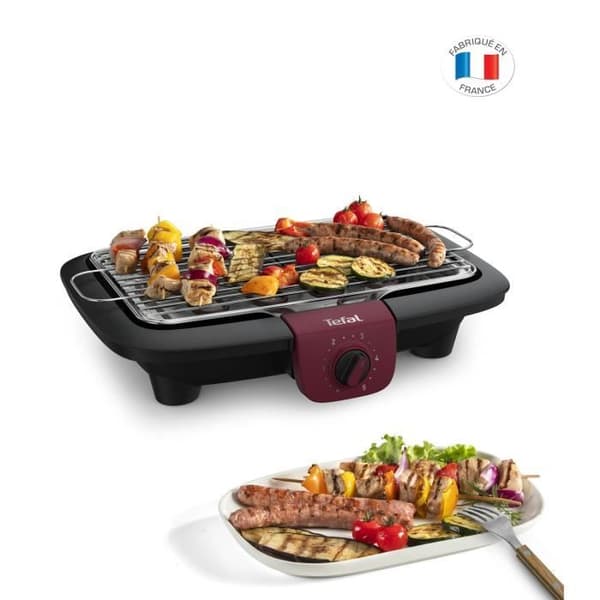 TEFAL BG90E514 elektrisk bordsgrill - Vattenuppsamlingsbricka - Tillverkad i Frankrike