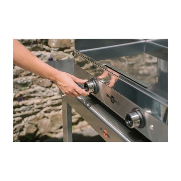 El-elektrisk - Krampouz - PFDS2AA-KR - Rostfritt stål - 3600 W - Dubbel yta 65x39 cm
