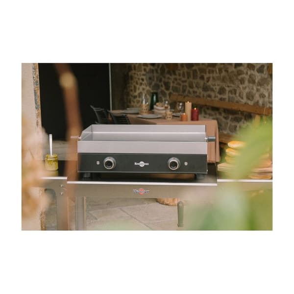 Elgrill - KRAMPOUZ - Serie Noire Dubbel PFSR2AA KR - 3200 W - Rostfritt stål - Dubbel kokzon