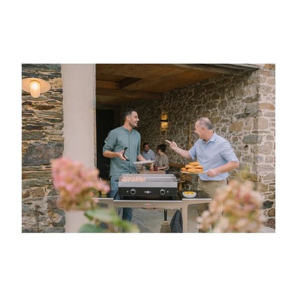 Elgrill - KRAMPOUZ - Serie Noire Dubbel PFSR2AA KR - 3200 W - Rostfritt stål - Dubbel kokzon