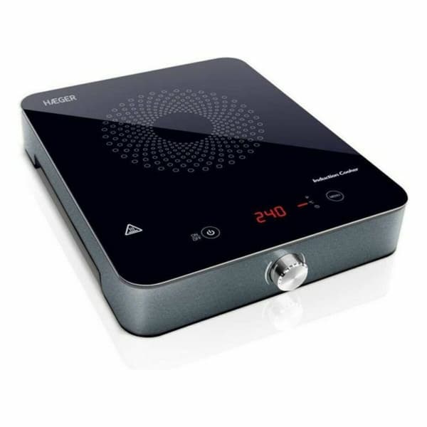 Induktionshäll Haeger HP-IND.002A Svart 2000 W Svart, Grå