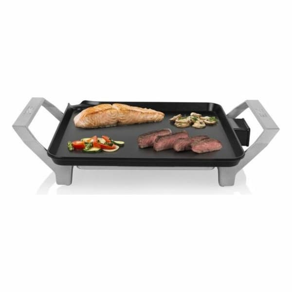 Grill med Stenplatta Princess 01.103090.01.001 Vit Svart Aluminium Plast