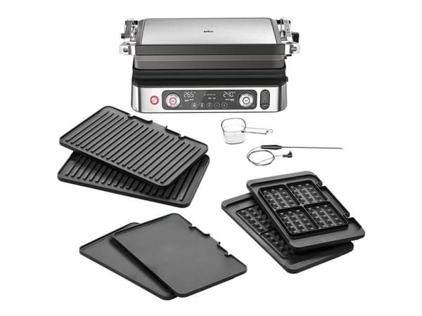 Braun MultiGrill 9 Pro CG 9167 - Grill - elektrisk - 1702 cm2 - svart / rostfritt stål
