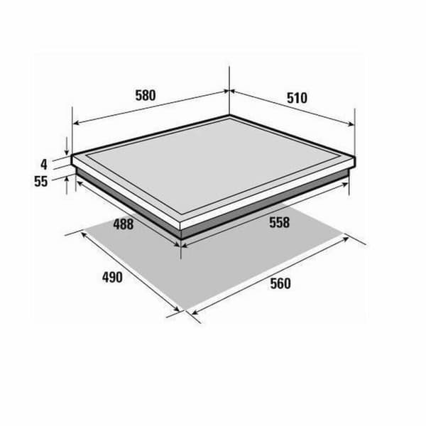 Induktionshäll Brandt BPI6310B 60 cm 4600 W