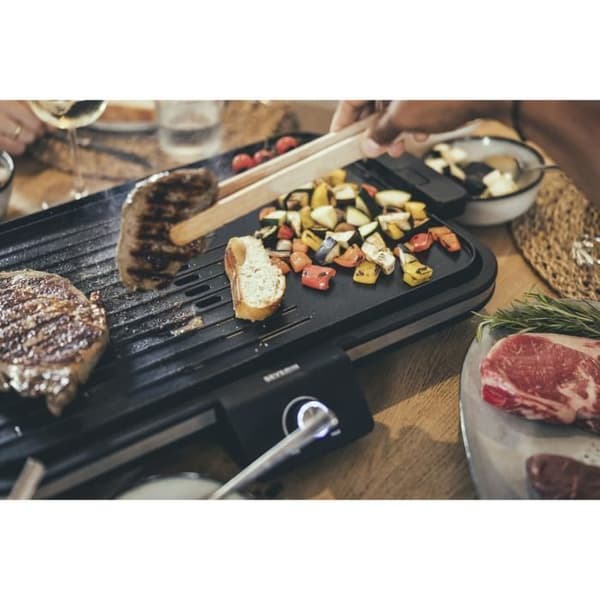 Plancha SEVERIN - PG8564 - Tillagningsyta 50x30cm - Non-stick gjutjärnplatta - Upp till 230°C - 2300W