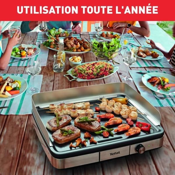 Tefal MAXI PLANCHA Electric Plancha XXL 12 personer inomhus och utomhus CB690D12