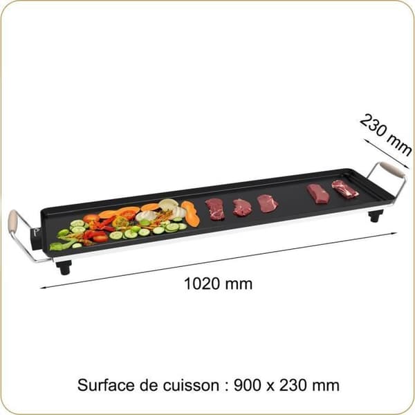 Plancha - LITTLE BALANCE - 8742 - Trä 90 - Trähandtag - 2000 W - 90 cm