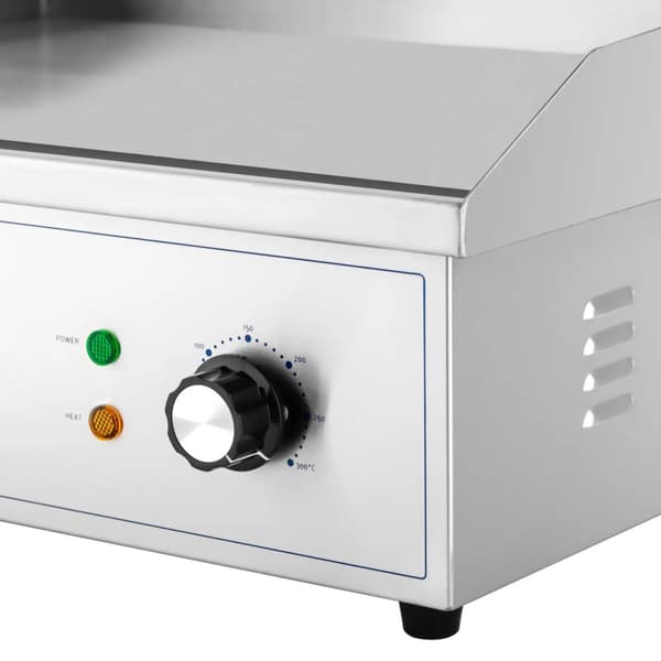 El-grill, glat grillplade, 530 x 350 mm, 3000 W