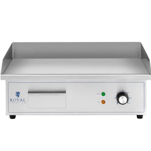 El-grill, glat grillplade, 530 x 350 mm, 3000 W
