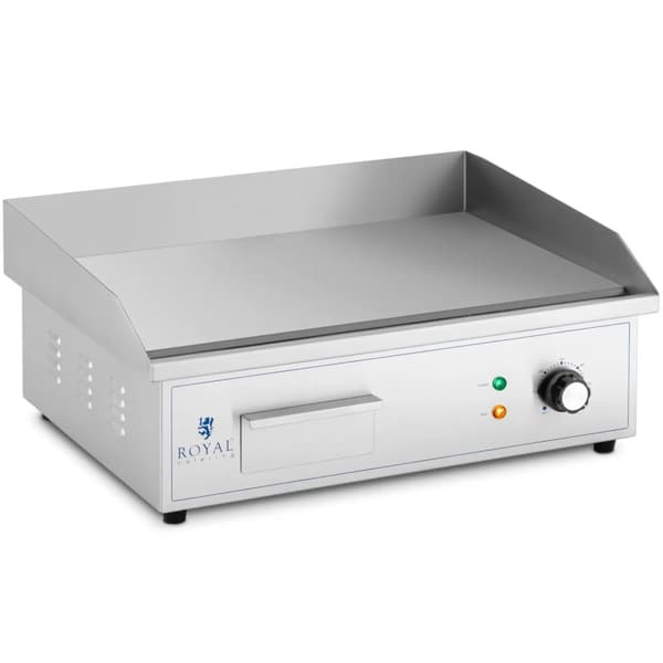 El-grill, glat grillplade, 530 x 350 mm, 3000 W