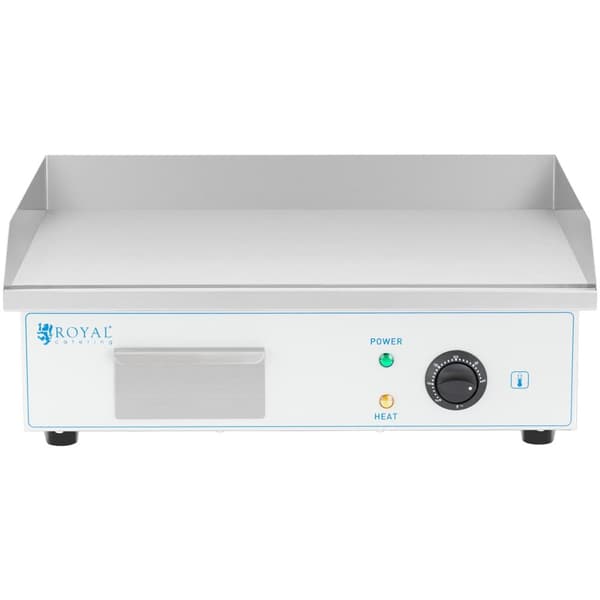 El-grill, glat grillplade, 550 x 350 mm, 3000 W