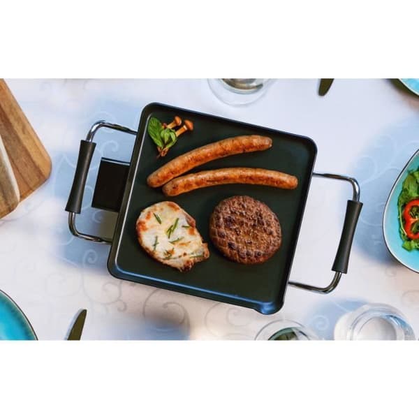Bestron ABP600 bordsplancha - 1000W - 21x21cm - Non-stick beläggning