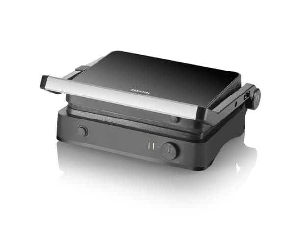 SEVERIN KG 2398 - Grill - elektrisk - 1350 kvadratcentimeter - svart / sølv