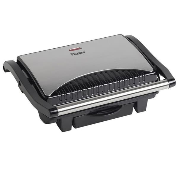 Bestron ASW113S 1000 W panini grill - Rostfritt stål - Integrerad fettuppsamlare