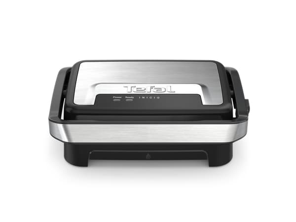 Tefal Inicio Compact GC270D10, musta, ruostumaton teräs, suorakaiteen muotoinen, ristikko, 230 x 145 mm, 1 vyöhyke(ä), saranoitu matala