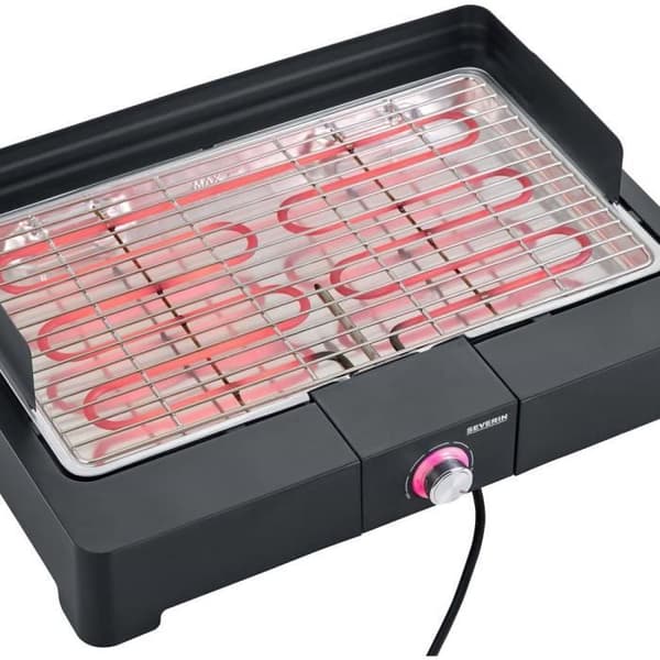 Grill - Severin - PG 8565 - Elektrisk - Svart - Inomhus och utomhus