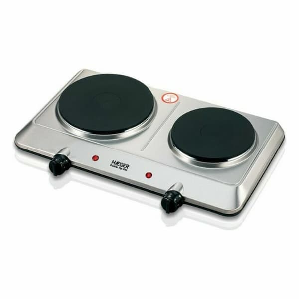 Elektrisk Varmeplade Haeger HP-02S.015A 2 Komfurer Rød 2250W