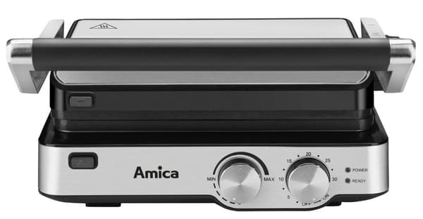 Amica GK4011 udendørs grill Bordplade Elektrisk Sort, Rustfrit stål 2000 W