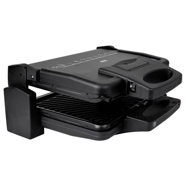 Silva Homeline KG 2410 elektrisk kontaktgrill non-stick beläggning, hopfällbar, blinkljus svart