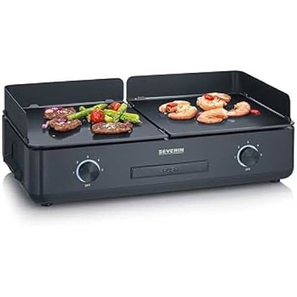 Plancha - SEVERIN - Elgrill - 2200 W - Keramisk beläggning - Justerbar temperatur upp till 240°C