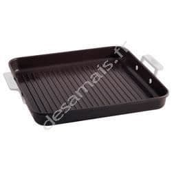 Fyrkantig grill 28x28cm med belagda handtag i gjutet aluminium