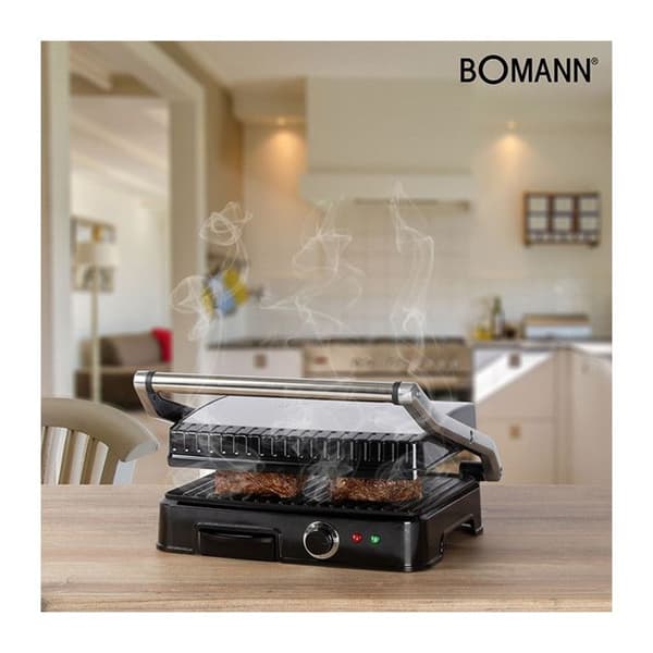 Plancha Grill och Panini - Bomann - KG 2242 CB - Svart - 2000 W - Tillagningsyta 29,5 x 23,5 cm