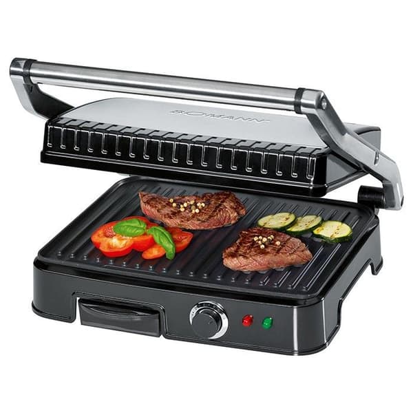 Plancha Grill och Panini - Bomann - KG 2242 CB - Svart - 2000 W - Tillagningsyta 29,5 x 23,5 cm