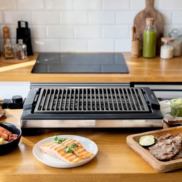 Cecotec elektrisk grillplancha - 2000 W - Rostfritt stål - Non-stick grillplatta