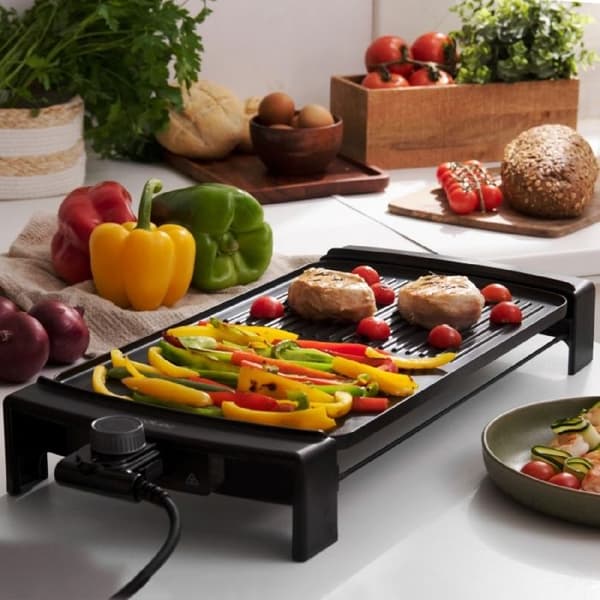 Elektrisk plancha - CECOTEC - Tasty&amp;Grill 3000 BlackWater MixGrill - 2600 W - Blandgrill och planchayta