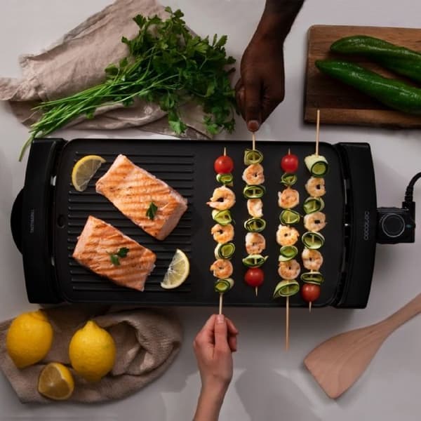 Elektrisk plancha - CECOTEC - Tasty&Grill 3000 BlackWater MixGrill - 2600 W - Blandgrill och planchayta