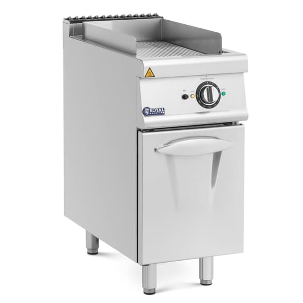 Royal Catering - Elektriskt stekbord - 5,4 kW - Räfflad - Underskåp - 40 x 70 cm - Pro 730-serien