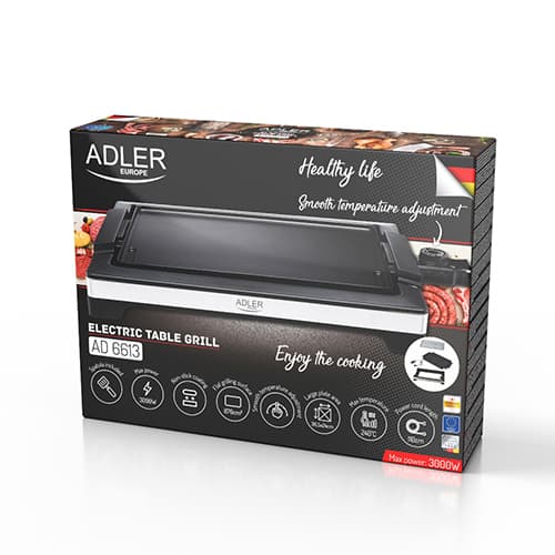 AD 6613 Elektrisk bordgrill 3000W