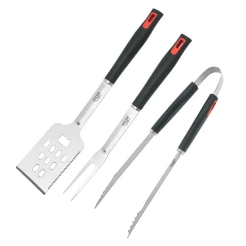 AD 6727 Barbecue bestiksæt - rustfrit stål med etui