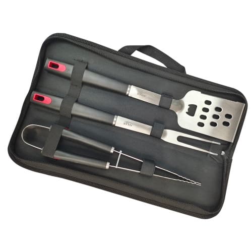 AD 6727 Barbecue bestiksæt - rustfrit stål med etui