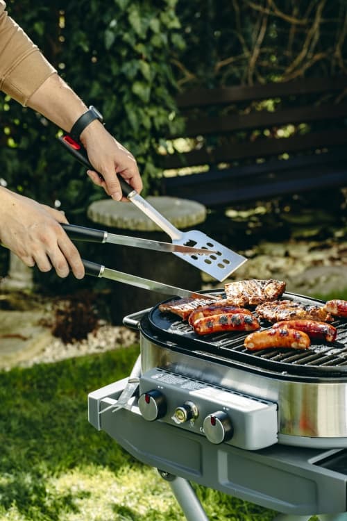 AD 6727 Barbecue bestiksæt - rustfrit stål med etui