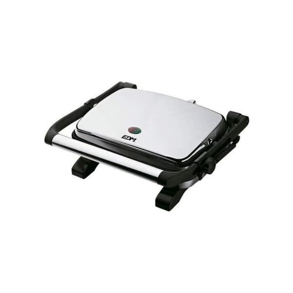 Smörgåsmaskin - EDM - 1600 W - Krom - Dubbelgrill - Metall - 34 x 30 x 11 cm