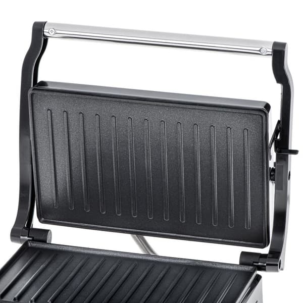 Elgrill - ADLER - 3052 - Maximal effekt 1200W - Non-stick kokplattor - Svart och vit