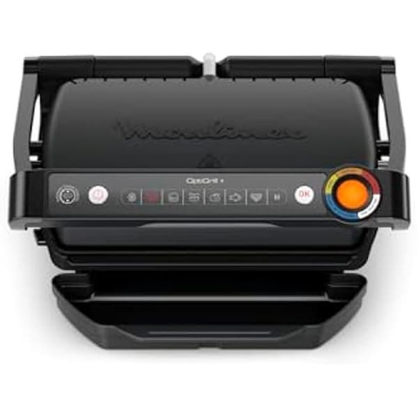 Elgrill - MOULINEX - OptiGrill+ - 6 automatiska program - Non-stick plattor - 1800 Watt