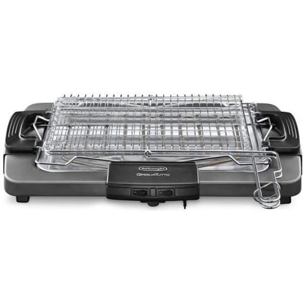 DELONGHI BQ80.X elektrisk grill - 2 450 W - Avtagbar aluminiumbricka