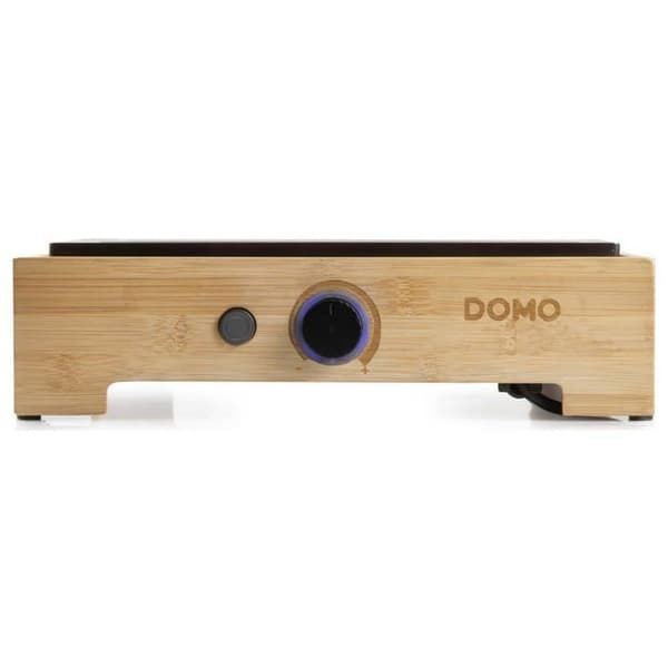 DOMO DO9271G elektrisk grill med indikatorlampa, non-stick beläggning trä, svart