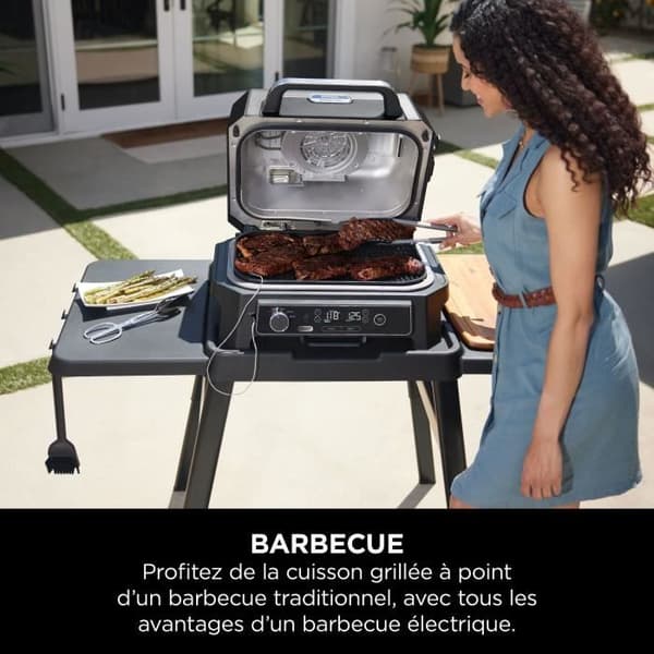 Elektrisk grill och rökare NINJA - Woodfire Pro XL OG850EU - 4 tillagningsprogram - Inbyggd termometer
