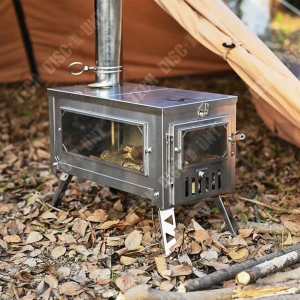 TD® Utomhus vedspis bärbar picknickutrustning campingtillbehör multifunktionell hopfällbar spis picknickspis