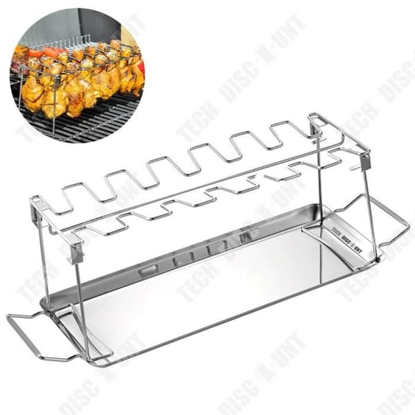 TD® Fällbar kycklinghylla förvaring bärbar hemugn i rostfritt stål grillplatta utegrill grillverktygssats