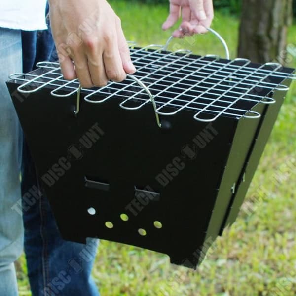 TD® Grill utomhus picknick fällbar rostfritt stål kol vertikal tredimensionell ventilationsgrill